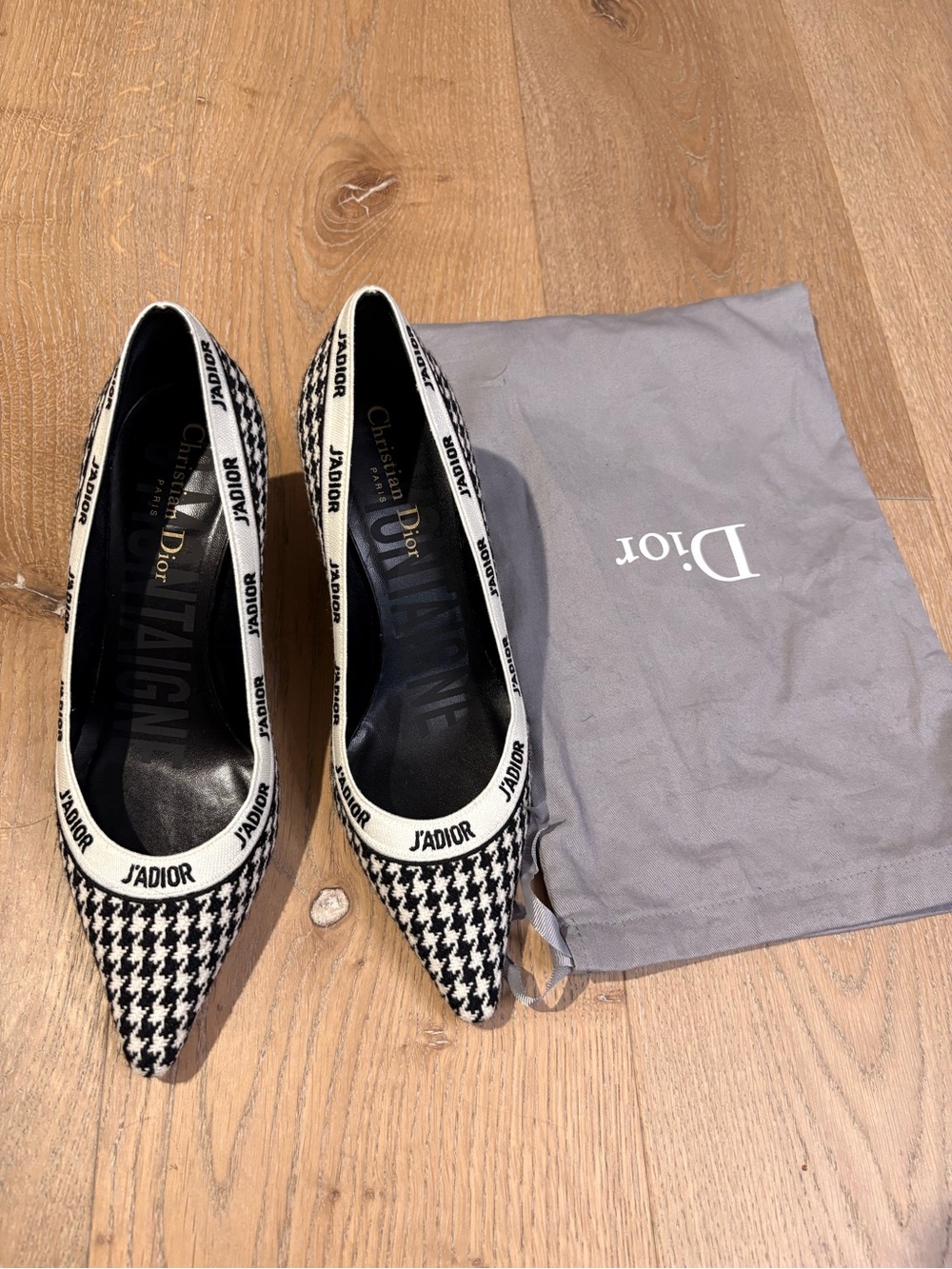 Dior J'Adior Houndstooth Pumps Black & White